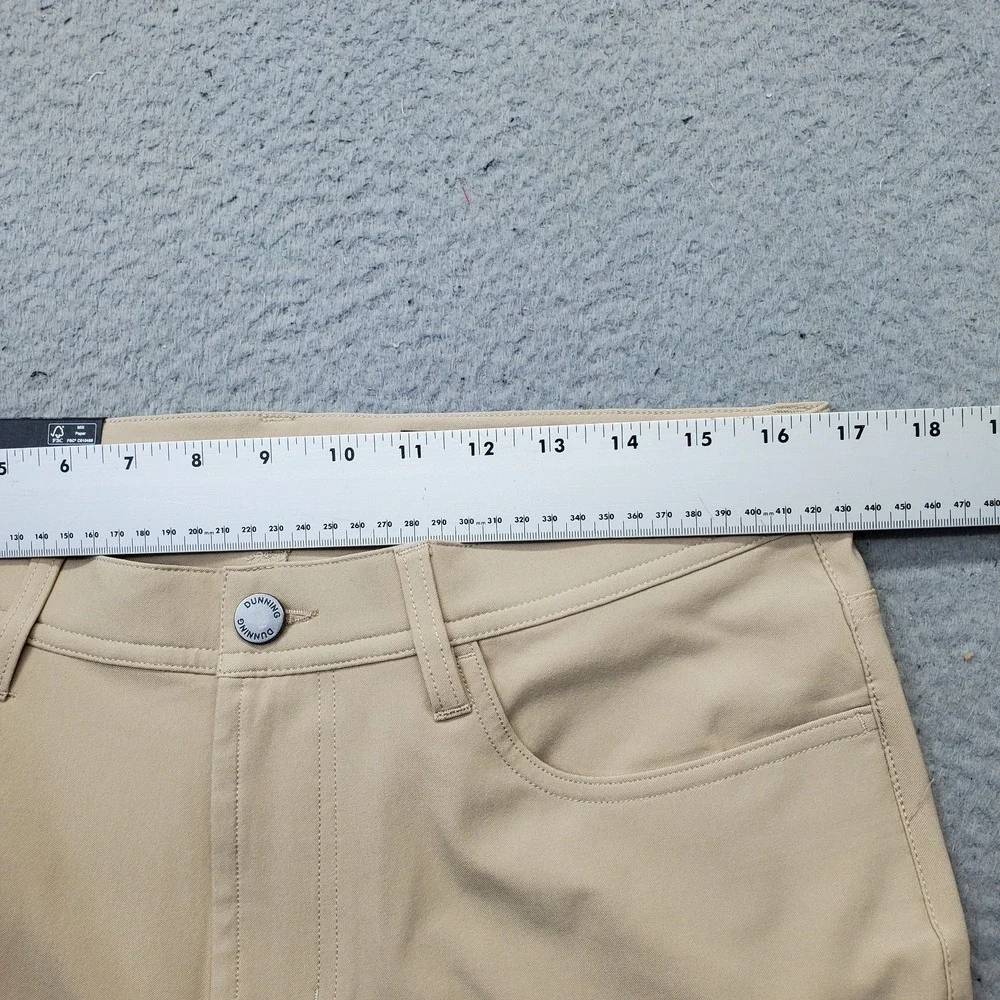 Dunning Golf Chino Pants Mens 32/30 Tan Performance Stretch Quick Dry D7S21P068